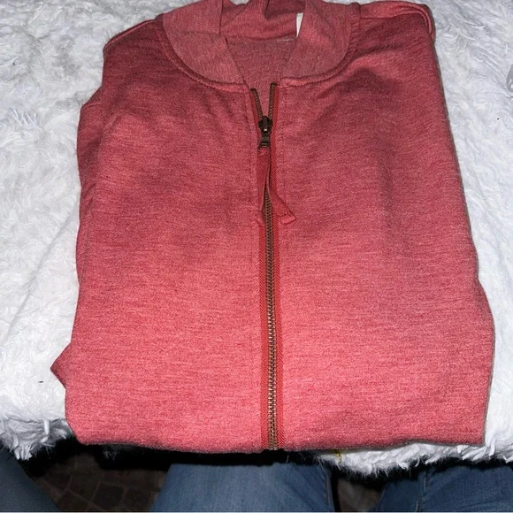 LOGO Lounge by Lori Goldstein‎ Zip Front Hi-Low Jacket Light Copper Size Medium - Picture 8 of 9